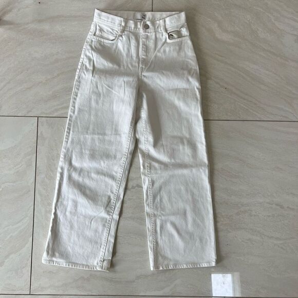 Wilfred Free Women's Wide Leg White Denim  Size 0 - Picture 2 of 6